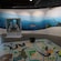 A children's area featuring a large mural depicting an underwater scene with various marine animals